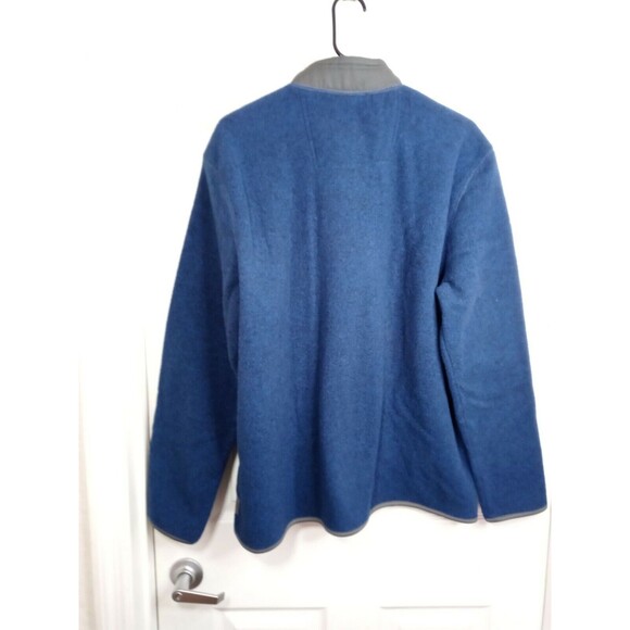 G.H. Bass & Co. Men's Blue Arctic Fleece Mock-Collar Sweater Size Large EUC - Picture 2 of 4